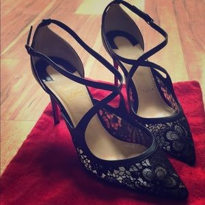 Black lace red bottoms